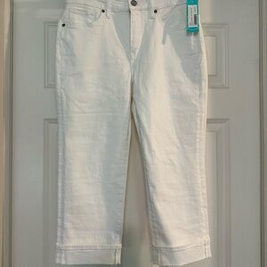 NYDJ White Ankle Cropped Jeans